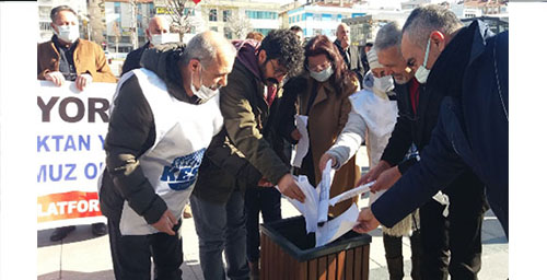 ‘NEFES ALAMIYORUZ’ DİYEREK BORDRO YAKTILAR