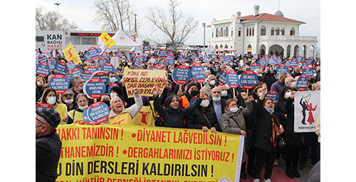ALEVİ ÖRGÜTLERİNDEN TEPKİ MİTİNGİ