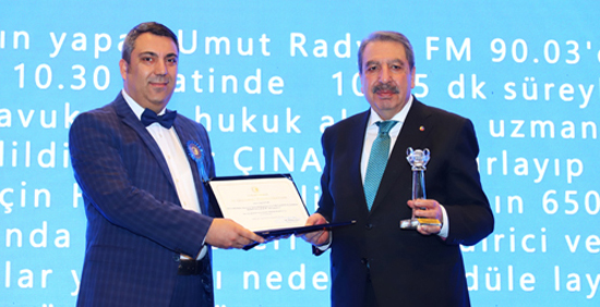 UMUT RADYO’YA ULUSAL DÜZEYDE BÜYÜK ÖDÜL