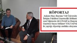 RÖPORTAJ – Ali ÇINAR / Mehmet YOLYAPAR