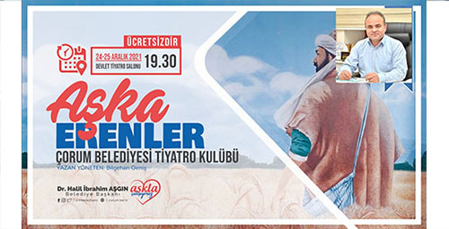 TİYATRO KULÜBÜ’NDEN ‘AŞK’A ERENLER’ DAVETİ