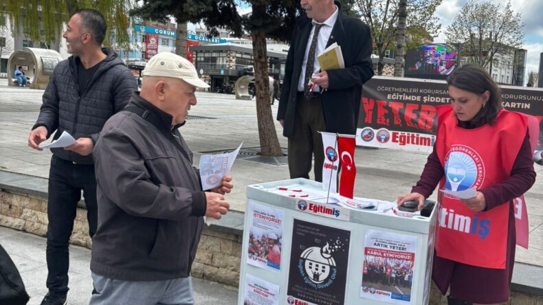 EĞİTİM-İŞ’İN İMZA KAMPANYASINA HALKTAN BÜYÜK DESTEK VAR
