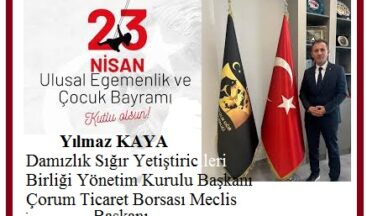 ULUSAL EGEMENLİK VE ÇOCUK BAYRAMI’MIZ KUTLU OLSUN.. Yılmaz Kaya