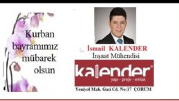BAYRAMINIZ KUTLU OLSUN – Kalender Yapı İsmail KALENDER İnşaat Mühendisi