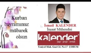 BAYRAMINIZ KUTLU OLSUN – Kalender Yapı İsmail KALENDER İnşaat Mühendisi
