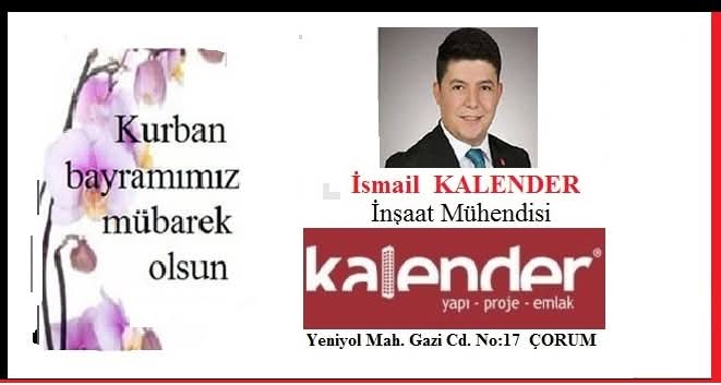 BAYRAMINIZ KUTLU OLSUN – Kalender Yapı İsmail KALENDER İnşaat Mühendisi