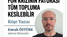 KÖŞE YAZISI Emrah ÖZTÜRK /İşletme Mühendisi